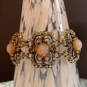 Vintage “Dragon’s Breath” Gold Tone Filigree Bracelet